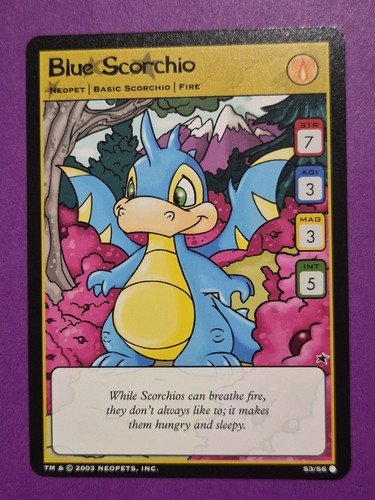2003 neopets blue - neopets, scorchiob